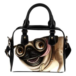 evil pug shoulder bag